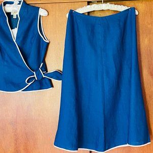 2 piece linen dress